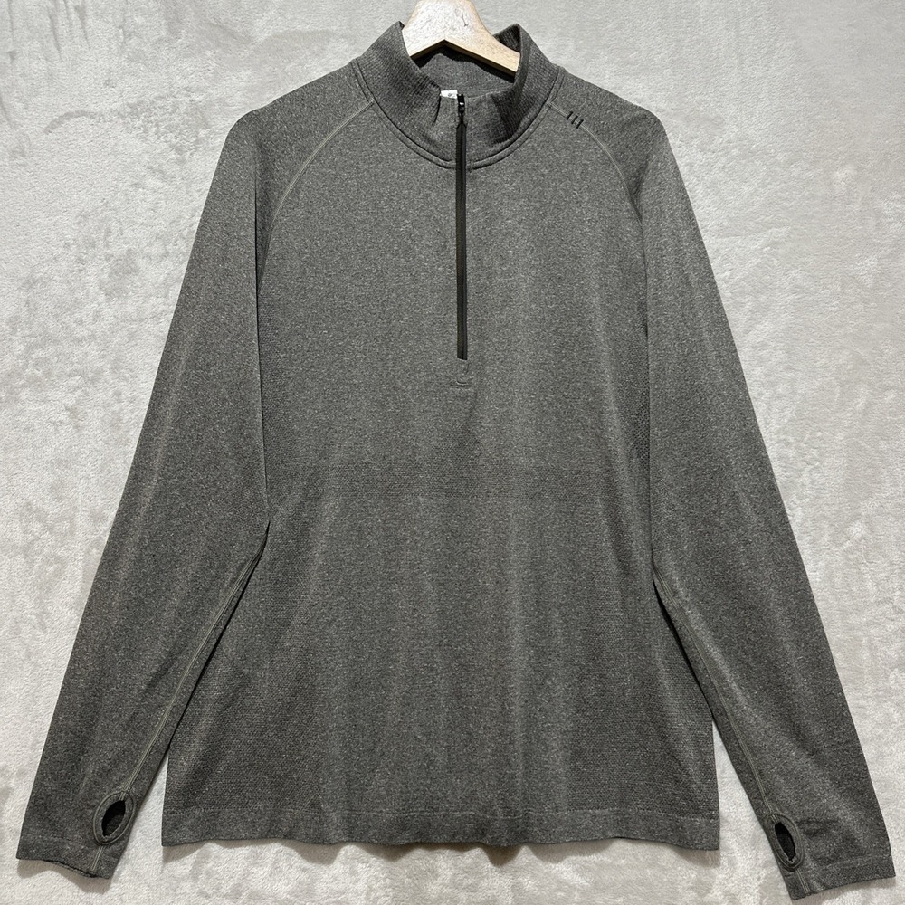 Lululemon Metal Vent Tech 1/4 Zip Pullover Men's L Gray Long Sleeve Athletic Top